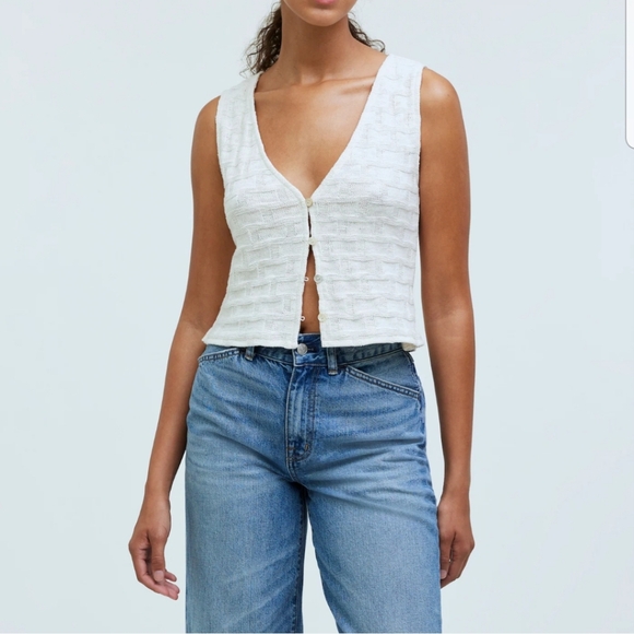 Madewell basket weave stitch vest - Picture 7 of 12